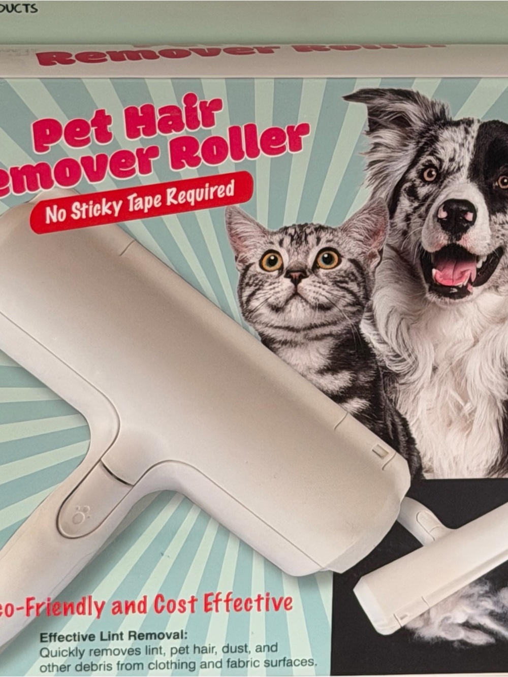 Pet Hair Remover Roller - Cream Reusable Lint Brush for Pets